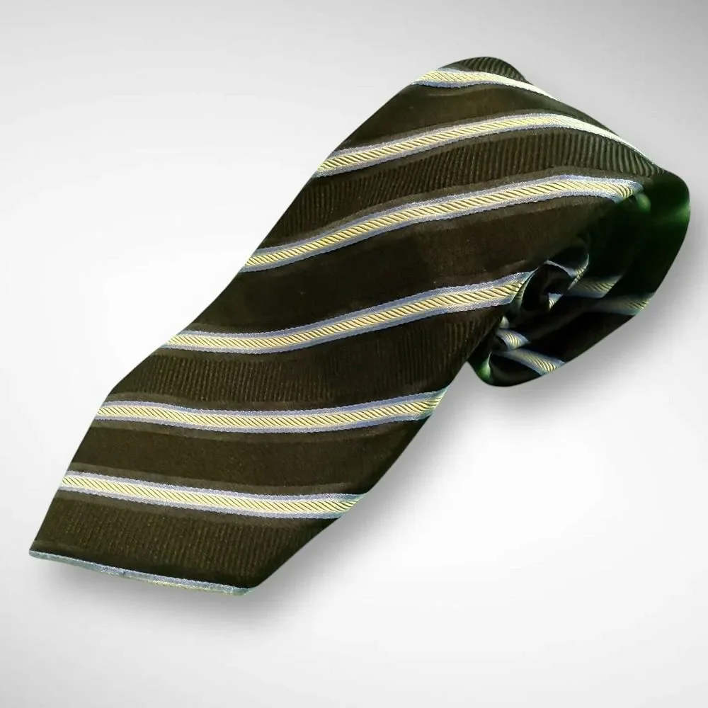 DONALD J. TRUMP Signature‎ Collection Mens 100% Silk Tie Black Striped